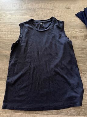 Quince Women's Sleeveless Tank Top - Navy NWOT